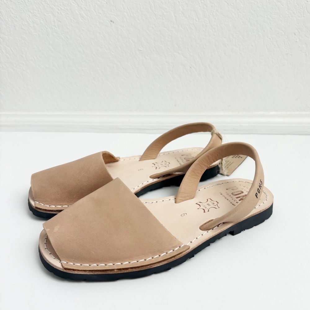 Pons Quintana Tan Leather Slingback Sandals - Picture 6 of 10